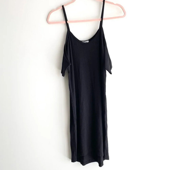 Revolve LNA Off The Shoulder Tee Dress T-shirt Mini Cut out Black Size XS - Picture 5 of 16